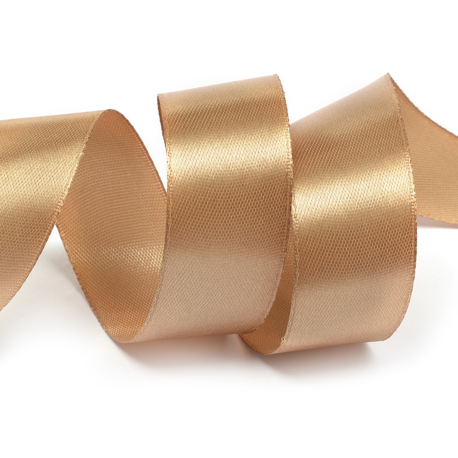 Лента атласная 3/4" (20мм) цв.4837 бежевый IDEAL 1м/уп.27,4 м
