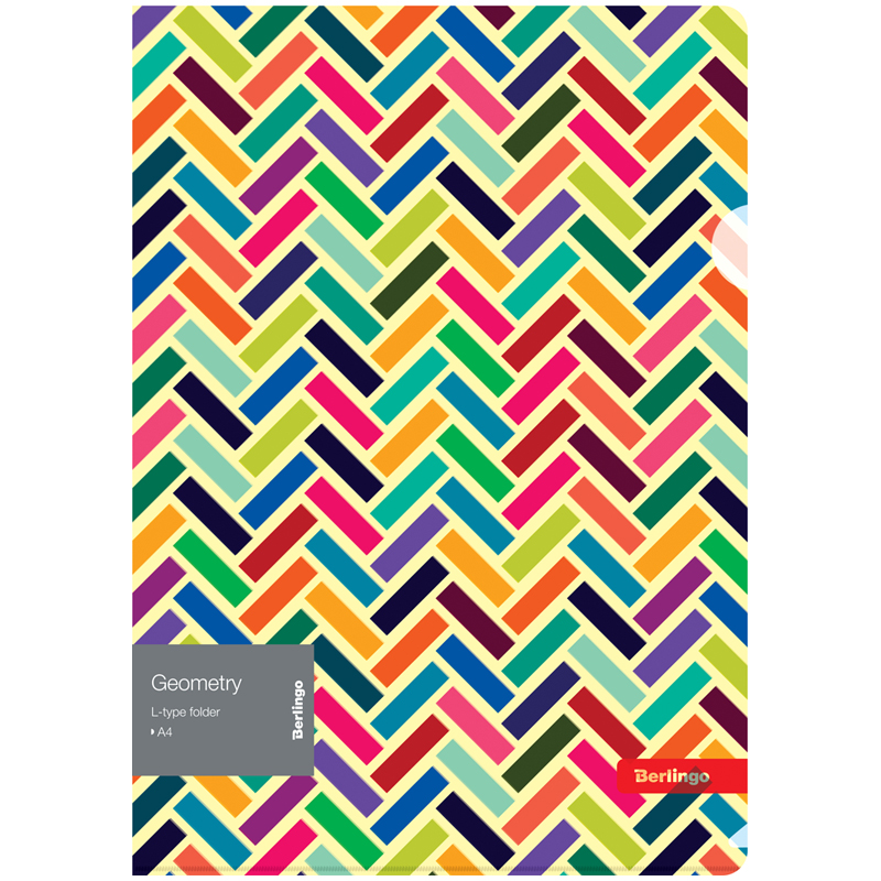 Папка-уголок Berlingo "Geometry", А4, 200мкм с рисунком