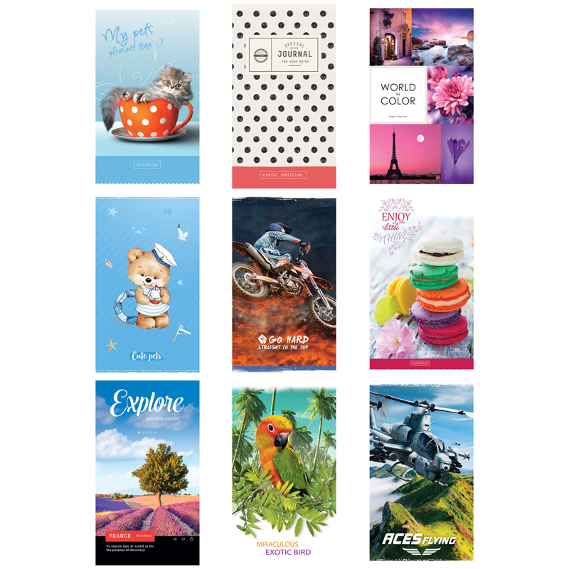 Блокнот А6 32л скрепка ArtSpace МИКС. Ассорти