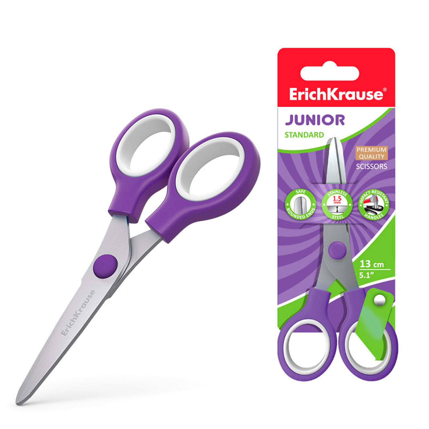 Ножницы детские 13см ErichKrause STANDARD JUNIOR