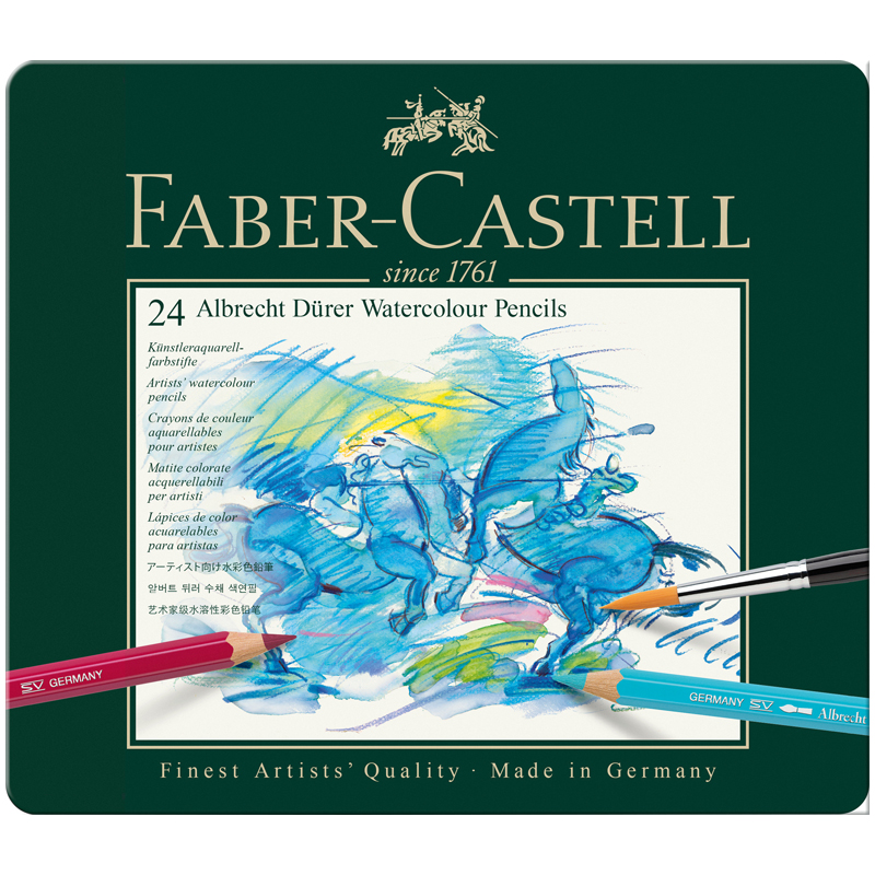 Карандаши акварельные 24цв FABER CASTELL Albrecht Durer, металл. коробка