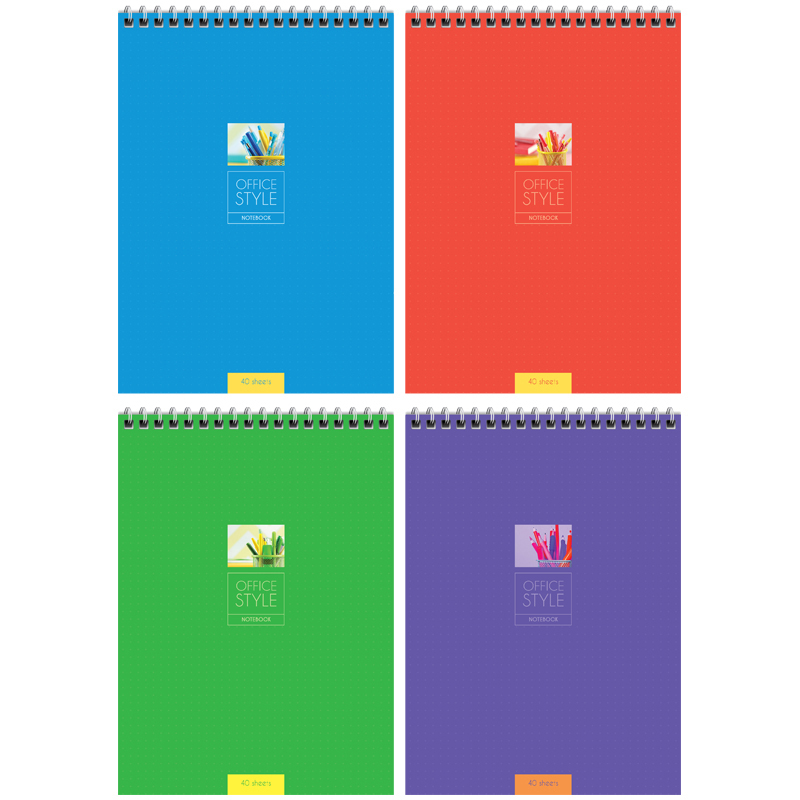 Блокнот А5 40л гребень ArtSpace Моноколор Office style