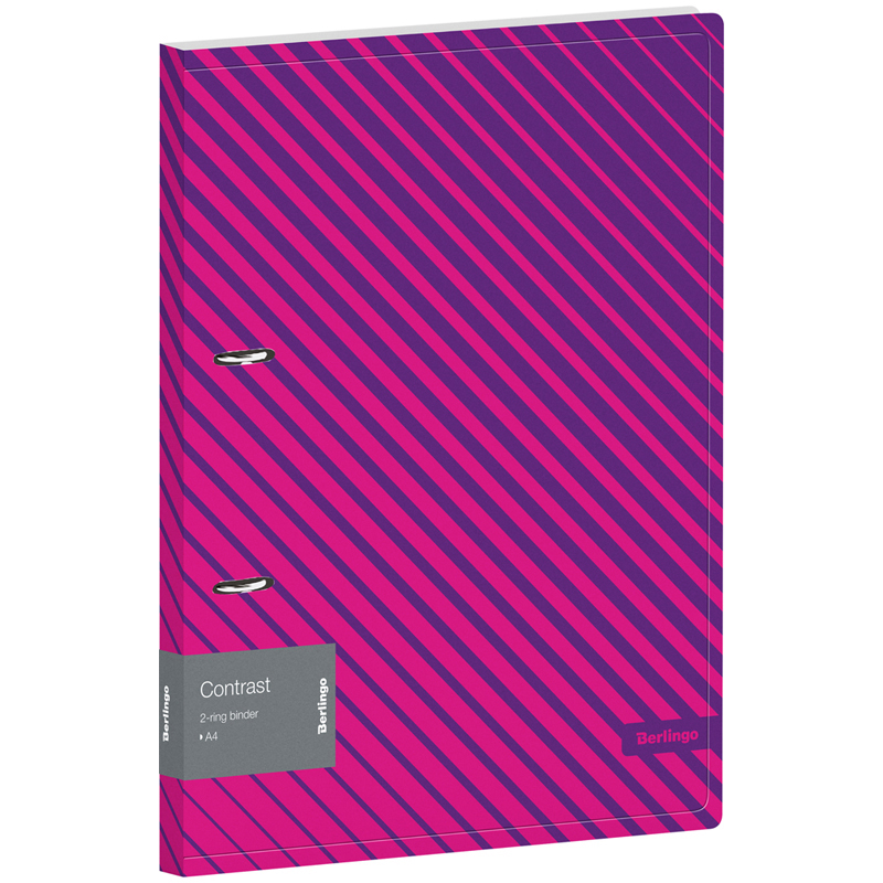 Папка на 2 кольцах Berlingo "Contrast", 24мм, 600мкм, D-кольца, с внутр. карманом