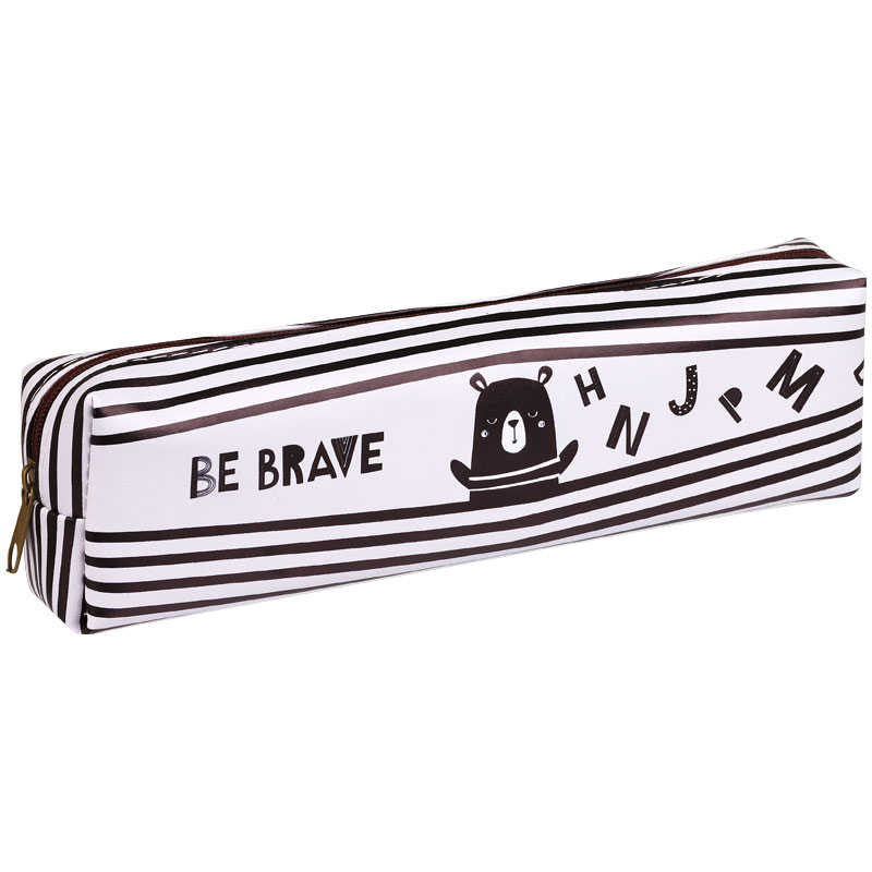 Пенал мягкий 200*55*40 MESHU "Be brave", искусственная кожа