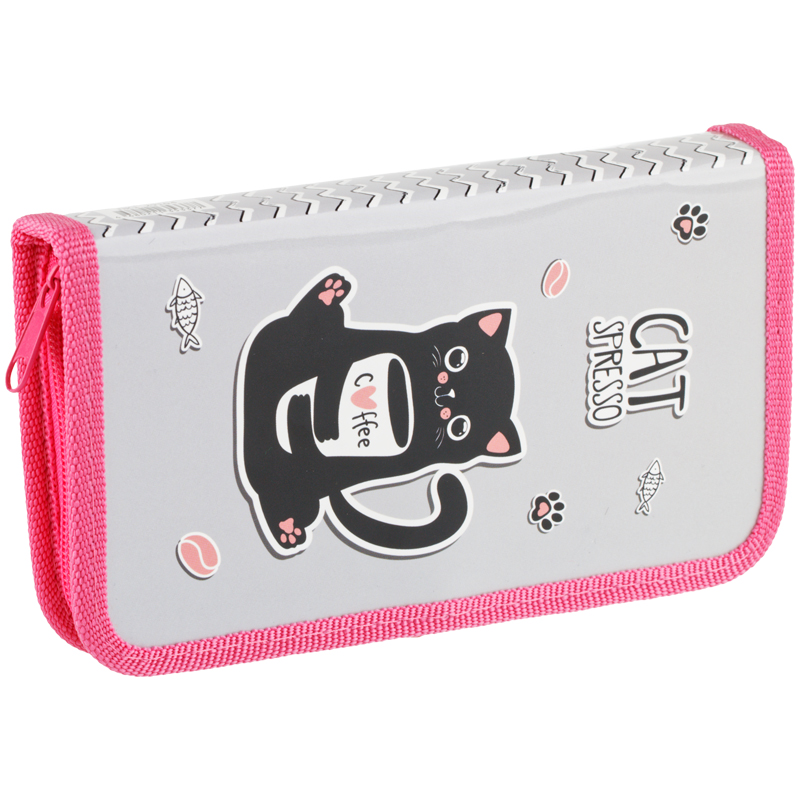 Пенал 1 отделение, 190*115 ArtSpace "CatSpresso", ламинированный картон