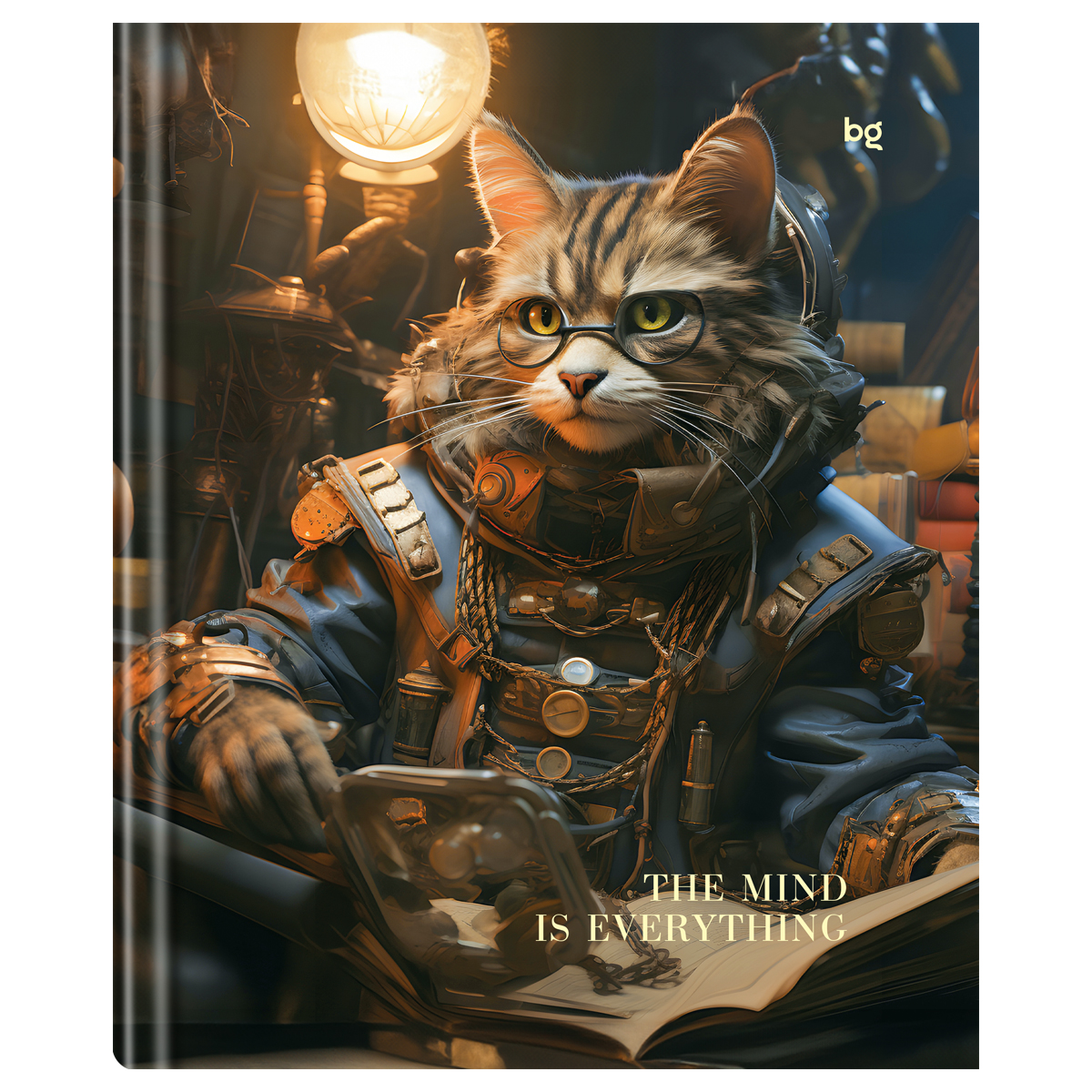 Тетрадь на кольцах А5 120л 7БЦ, BG "Стимпанк", глянц ламинация, выборочный 