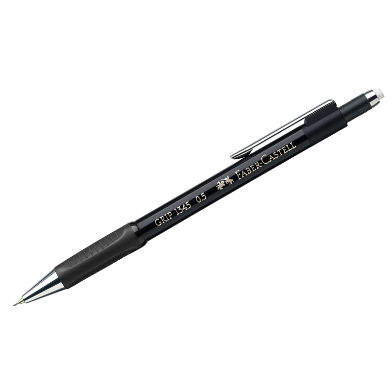 Карандаш механический 0,5мм FABER-CASTELL Grip 1345 автоподача грифеля, черный