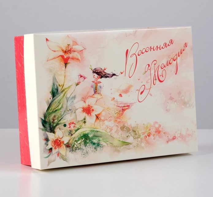 Коробка сборная 21*15*5,7см Весенняя мелодия
