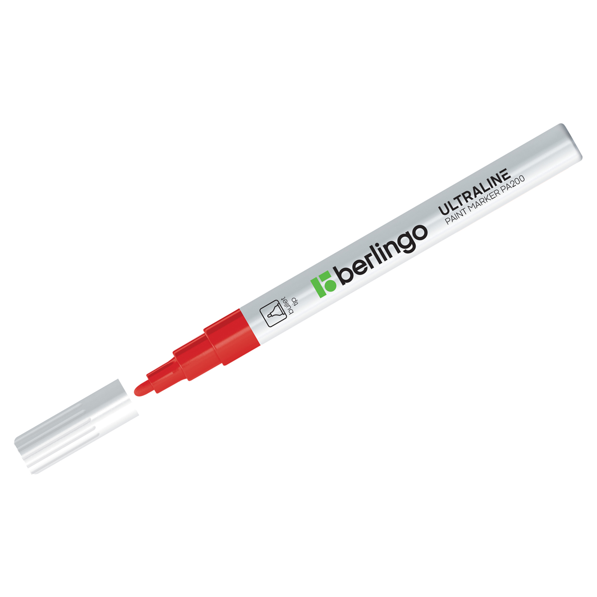 Маркер-краска Красная 2мм BERLINGO нитро-основа  1/12