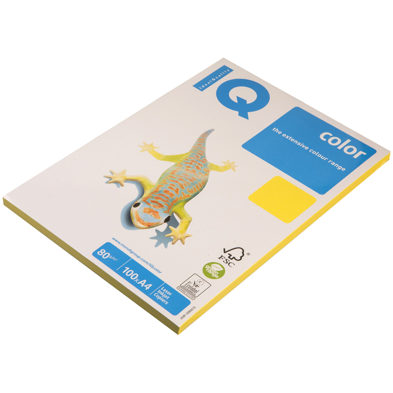 Бумага А4 100л IQ "Color intensive" А4, 80г/м2, (канареечно-желтый)