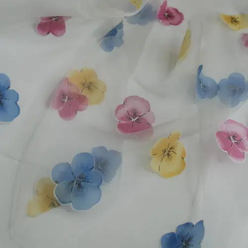 Органза печать Анютины глазки (p2) 5/3002-7 А