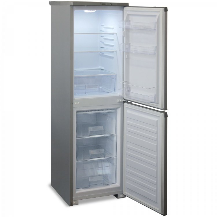 Холодильник Бирюса М 120, цвет Металлик, 165x48x60,5см, объем 205/125/80л