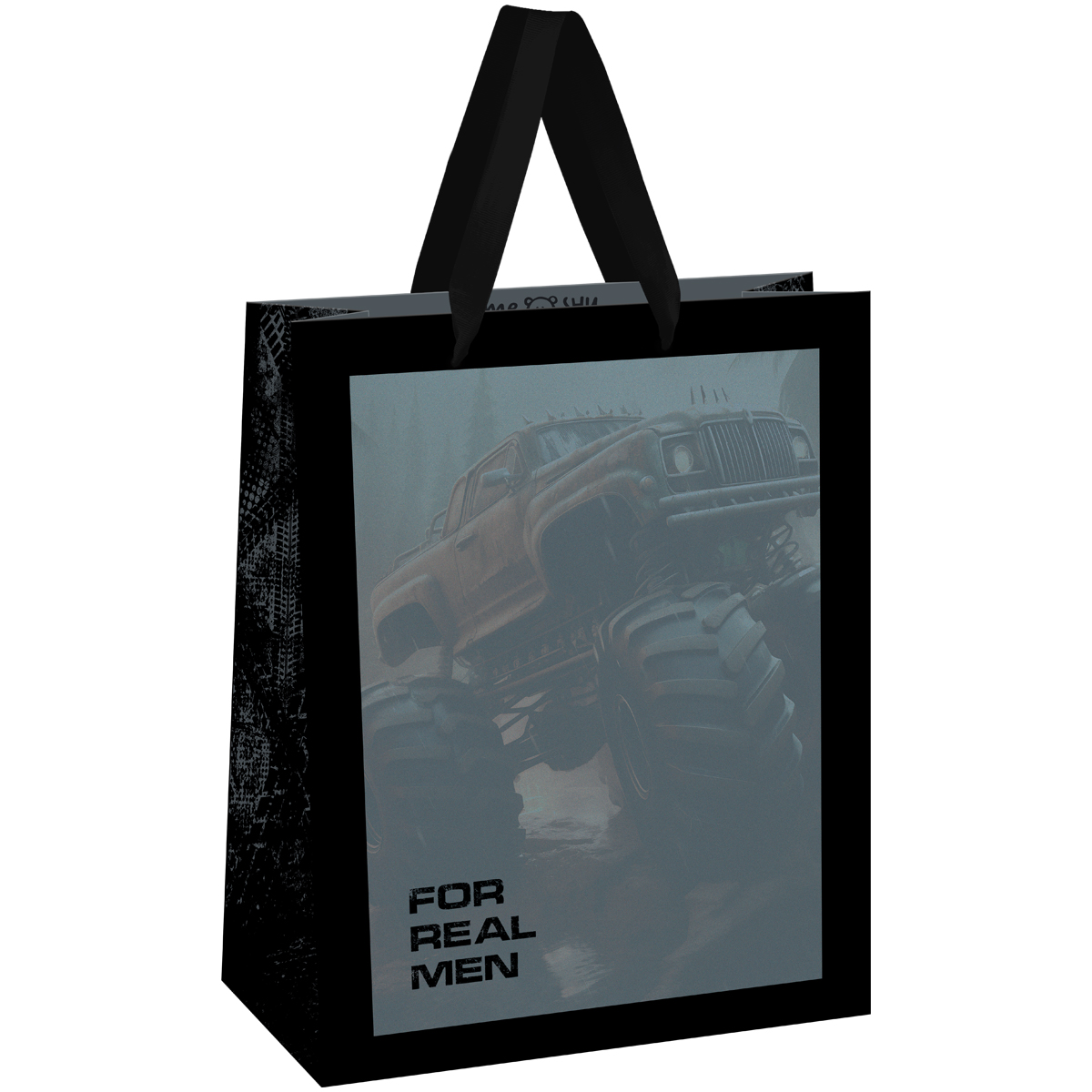 Пакет подарочный 26*32*12см MESHU "For man" выборочный лак, матовая ламинация