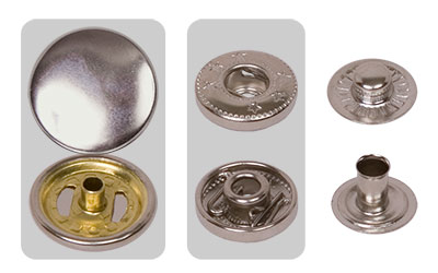 Кнопка "Micron"   PMB-04   "альфа"   металл  d 17 мм №04 никель 1/100 шт.
