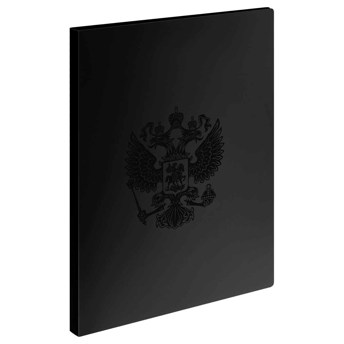 Папка с 30 вкладышами СТАММ "Герб" А4, 17мм, 700мкм, пластик, черный Папка с 30 вкладышами СТАММ "Герб" А4, 17мм, 700мкм, пластик, черный