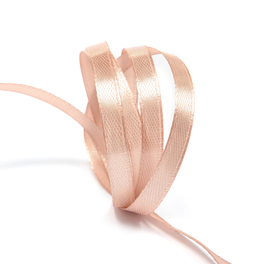 Лента атласная 1/4" (6мм) цв.4813 персик IDEAL 1м/уп.27,4 м
