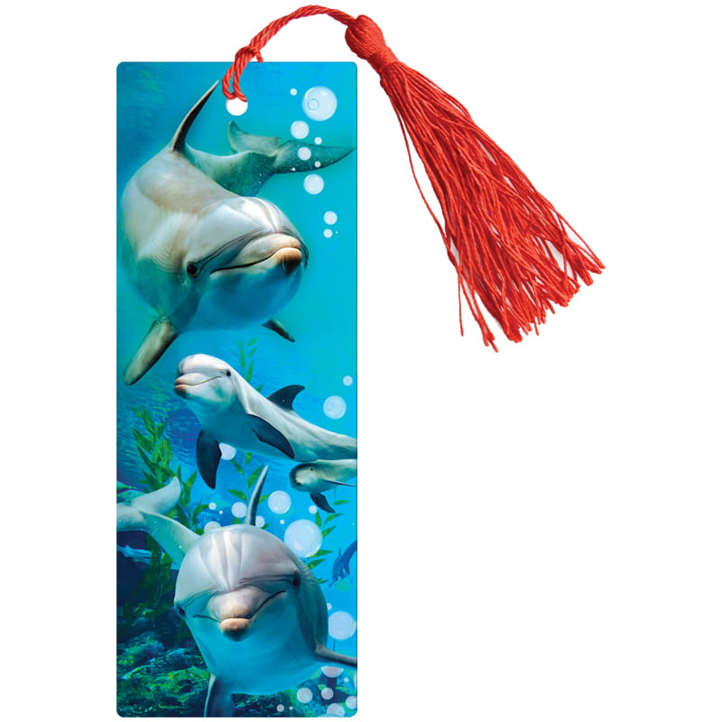 Закладка для книг 3D ArtSpace Дельфины со шнурком