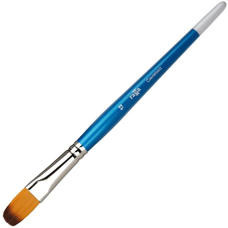 Кисть Синтетика плоскоовальная №12 Гамма /15