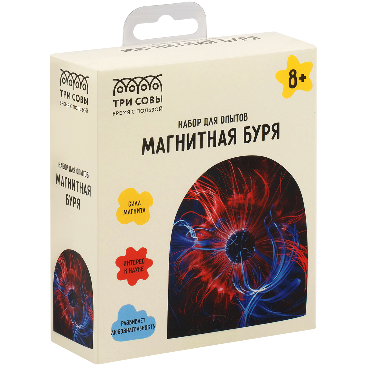 Набор для проведения опытов ТРИ СОВЫ «Магнитная буря», картонная коробка