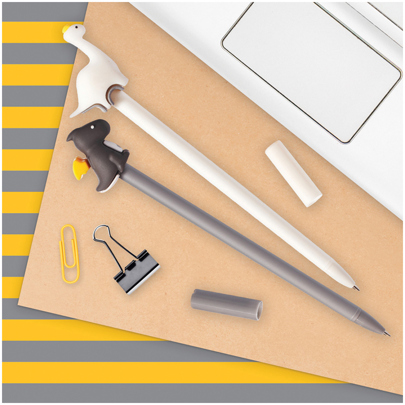 Ручка-прикол MESHU Dino 0,7мм, синяя, ассорти