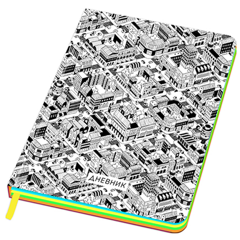 Дневник 1-11 кл. 48л. ЛАЙТ Greenwich Line "Grafic style", иск. кожа, УФ-печать, цветной срез, тон. б