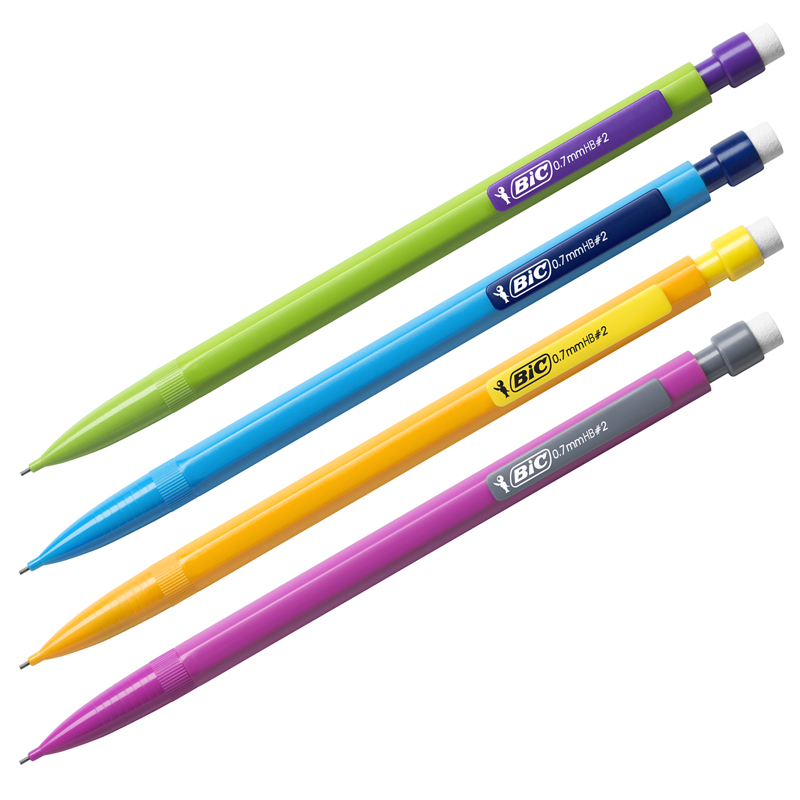 Карандаш механический 0,7мм Bic "Matic Fun", с ластиком, ассорти