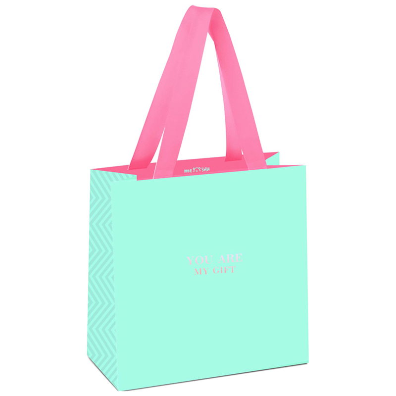 Пакет подарочный 20*20*10см MESHU "Bright turquoise", отд. фольгой, выб. лак матовая ламинация Пакет подарочный 20*20*10см MESHU "Bright turquoise", отд. фольгой, выб. лак матовая ламинация