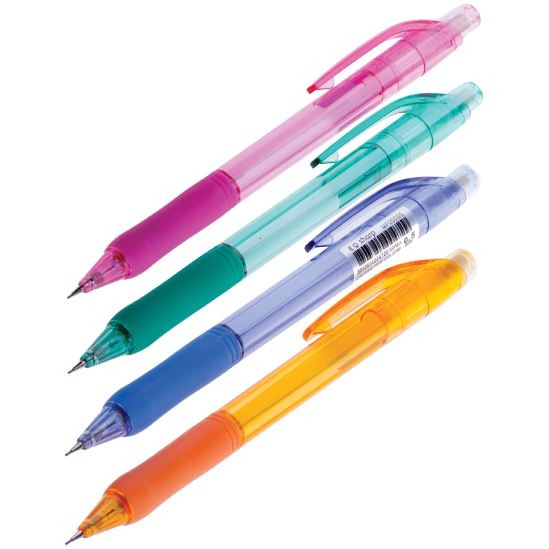 Карандаш механический 0,5мм Crown "Sharp" с ластиком, ассорти