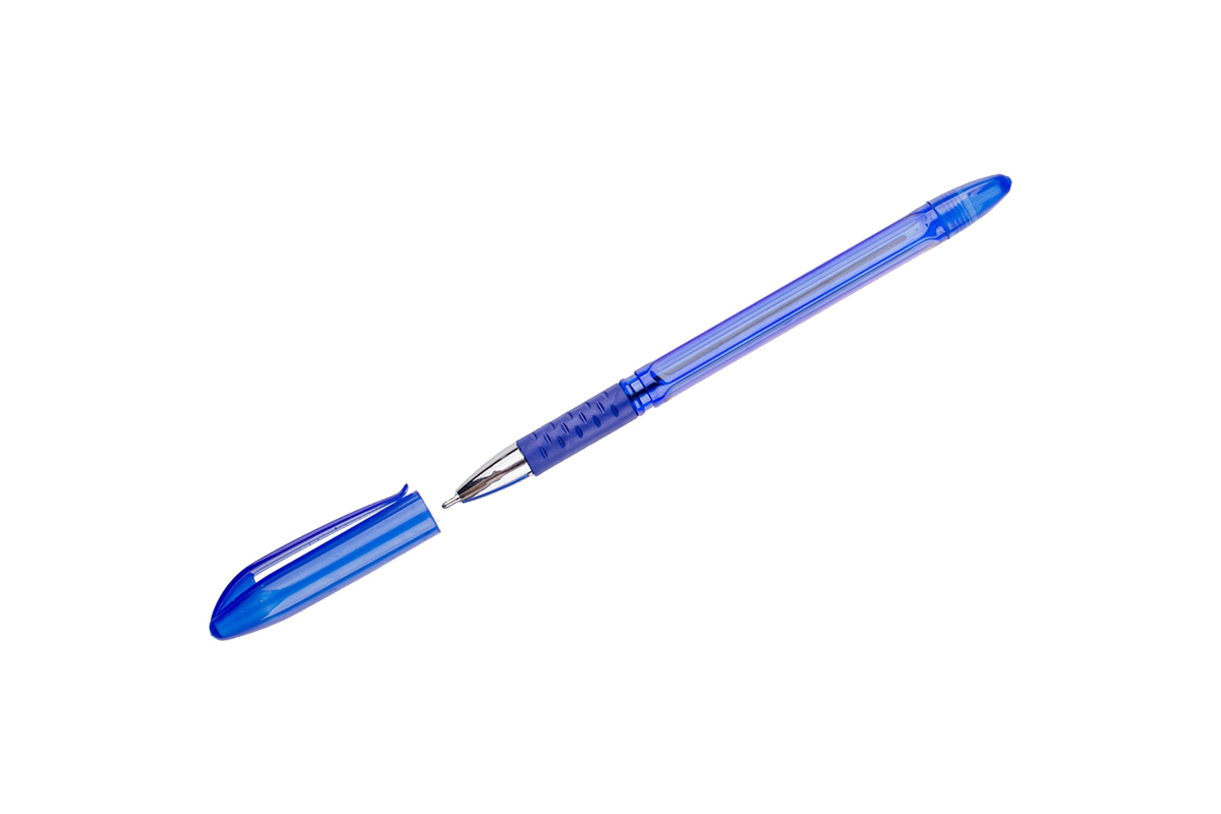 Ручка шариковая синяя OfficeSpace 0,7мм College на маслян основе резин.упор 1/12
