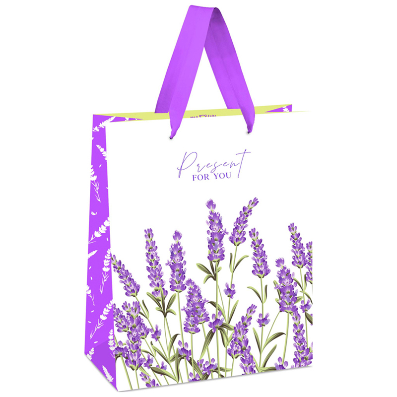 Пакет подарочный 18*23*10см MESHU "Wild flowers", отд. фольгой, матовая ламинация