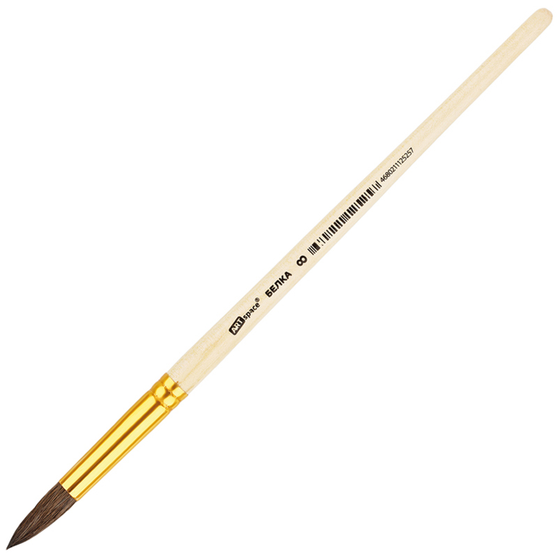 Кисть Белка круглая №8 ArtSpace пакет, европодвес