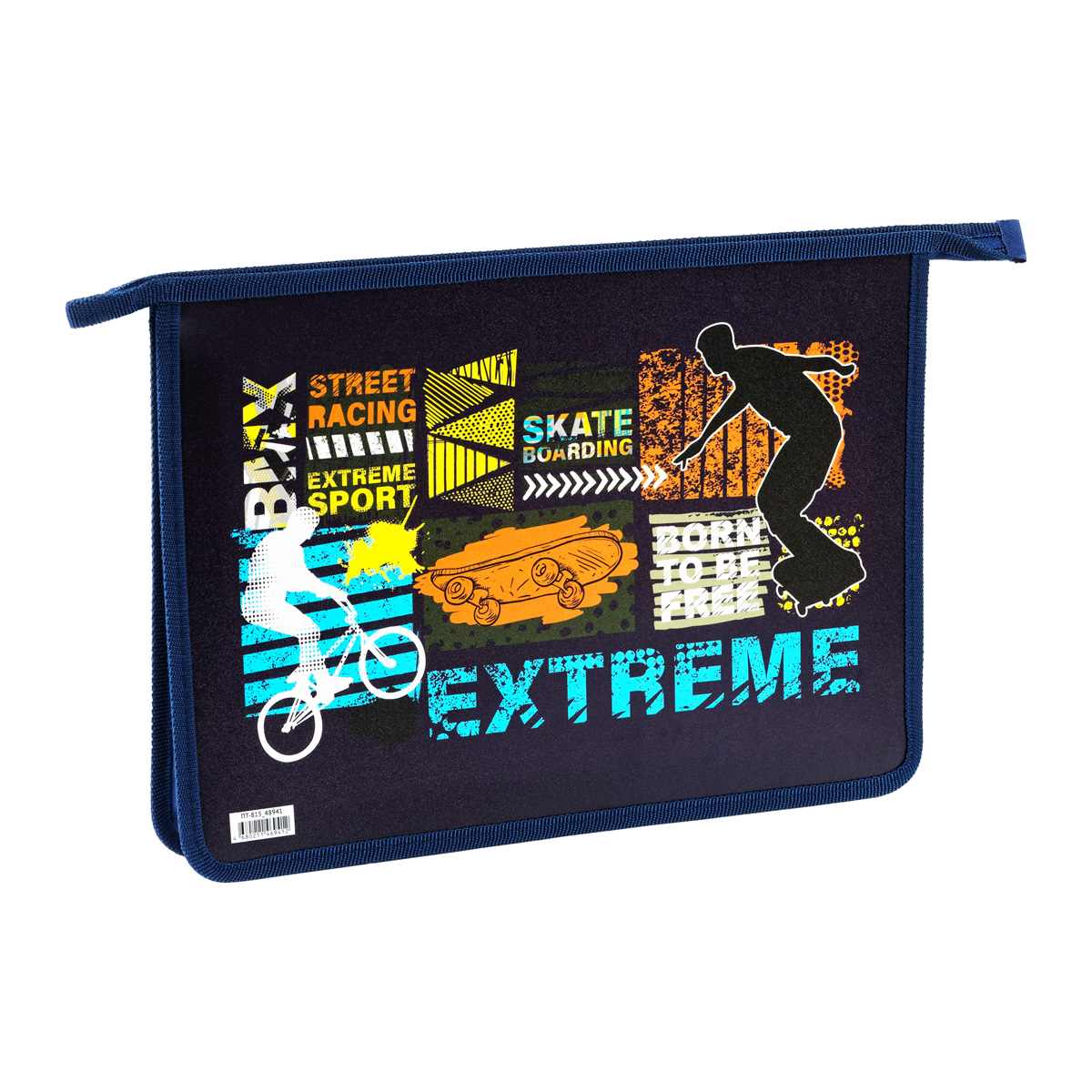 Папка для тетрадей 1 отделение, А4, ArtSpace "Extreme", 340*240*40мм, пластик, на молнии