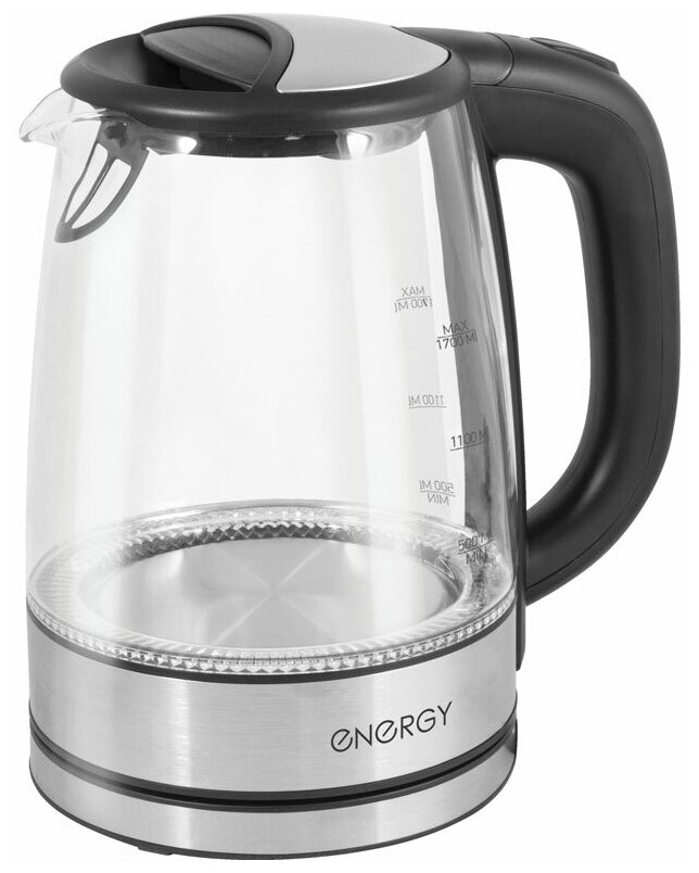 Чайник ENERGY E-237 (1.7л) стекло, мощность 2000Вт., подсветка