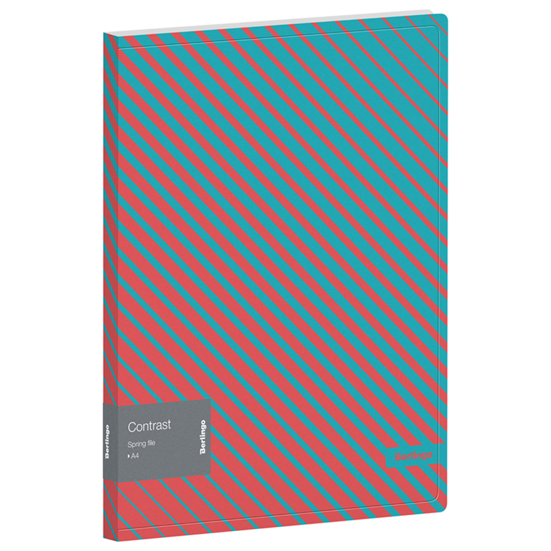 Папка с пружинным скоросшивателем Berlingo "Contrast", 17мм, 600мкм, с внутр. карманом, с рисунком