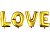 Шар фольгированный Буквы Love Золото 16/41см