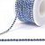 Цепь со стразами арт.TBY.06.SS12-7, цв.BLUE/SILVER, 3 мм, 1м/уп.10 м