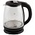 Чайник Homestar HS-1018 (1.8л) стекло,пластик,черный,  Мощность 1500 Вт.