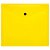 Папка-конверт на кнопке СТАММ А5+, 150мкм, пластик, прозрачная, желтая