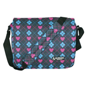 Сумка на ремне BRAUBERG B-HB1302 37*27*10см сердечки и ромбы