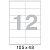 Самоклеящиеся этикетки А4 12 этикеток на листе (105*48) QUICK Labels 1л