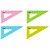 Треугольник 30°, 11см СТАММ, пластиковый, прозрачный, неоновые цвета, ассорти