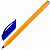 Ручка шариковая синяя BRAUBERG "Extra Glide Orange" масляная трехгранная, узел 0,7 мм, линия письм