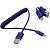Кабель Smart Buy USB-microUSB 1м спиральный синий