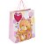 Пакет подарочный (1 штука) 26x13x32 см, ЗОЛОТАЯ СКАЗКА "Lovely Kitty", глиттер, белый/розовый