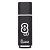 Флэш-диск Smart Buy 8Gb Glossy series Black