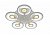 Светильник управляемый светодиодный Decor 2015 140W white 3000-6500K,Ф550*120 ММ,мощ.140Вт.ПДУ